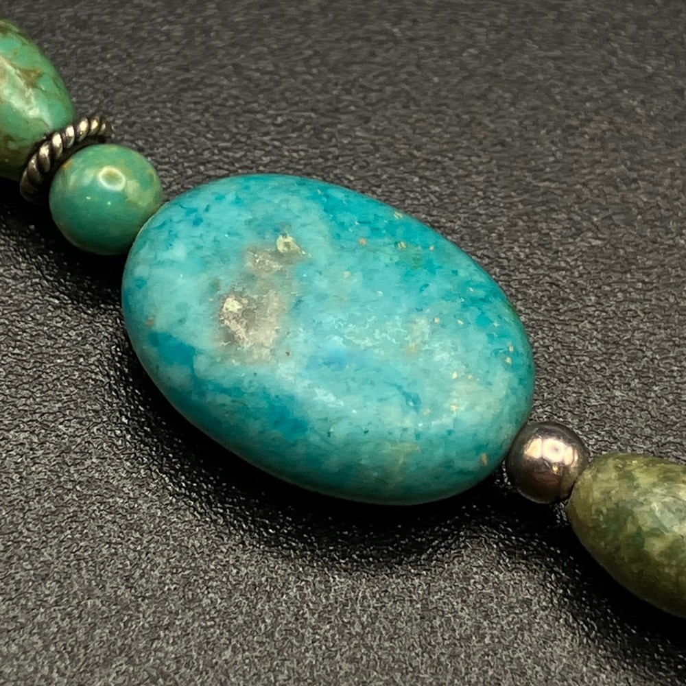 Barse Necklace Blue Stone Beaded Sterling Silver 16-18 Inch - Picture 6 of 8